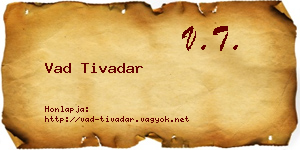 Vad Tivadar névjegykártya