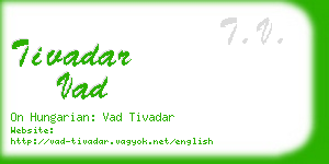 tivadar vad business card